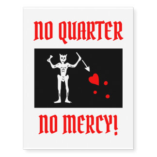Blackbeard the Pirate (Edward Teach) Temporary Tattoos