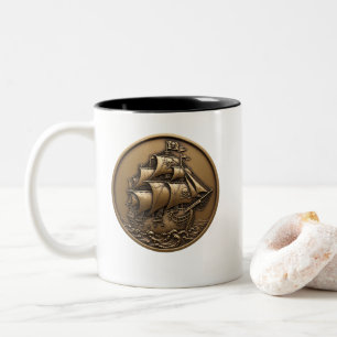 Blackbeard the Pirate Two-Tone Coffee Mug