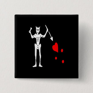 Blackbeard-White Pinback Button