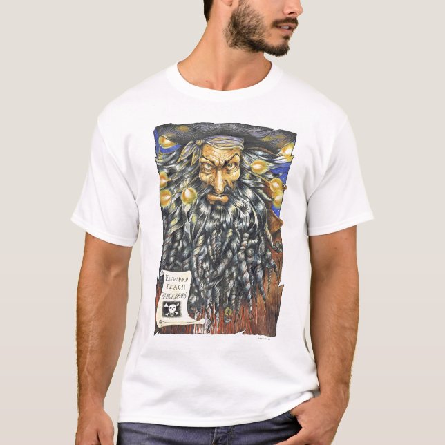 Blackbeard White T-Shirt (Front)