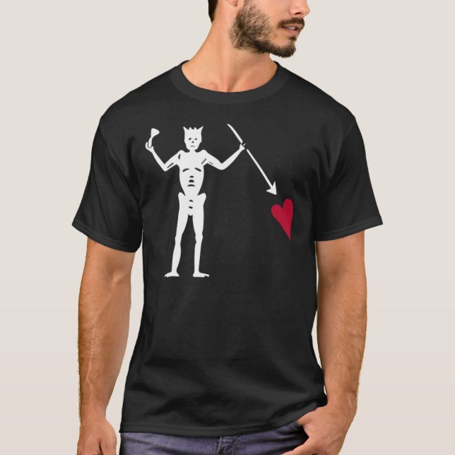 Blackbeard&x27;s Jolly Roger Pirate Flag Shirt, Ed T-Shirt (Front)