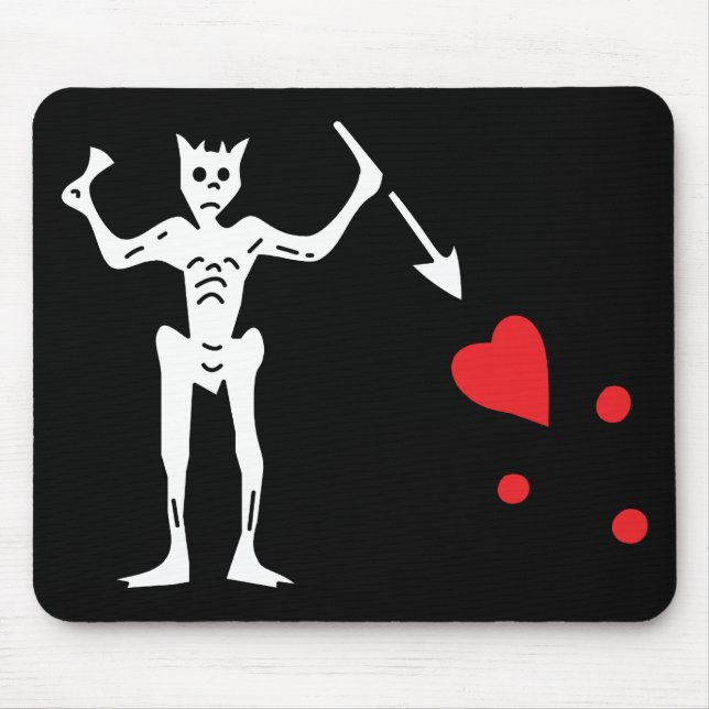 Blackbeard's Pirate Flag Mouse Pad (Front)