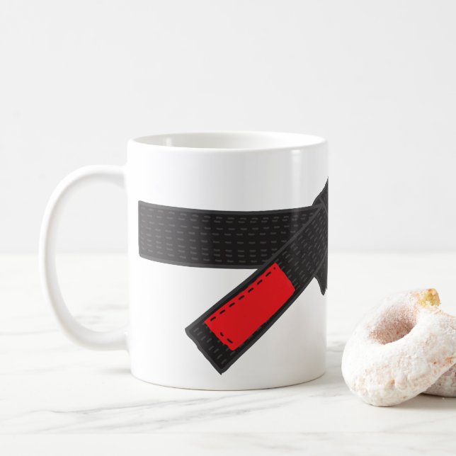 blackbelt jiu-jitsu coffee mug (With Donut)