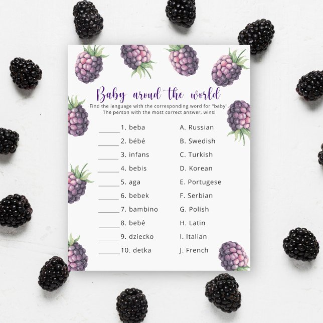 Blackberries - Baby around the world game (Creator Uploaded)