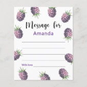 Blackberries birthday time capsule message (Front)