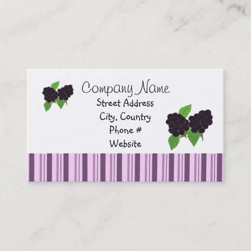 Customizable Blackberries Business Card