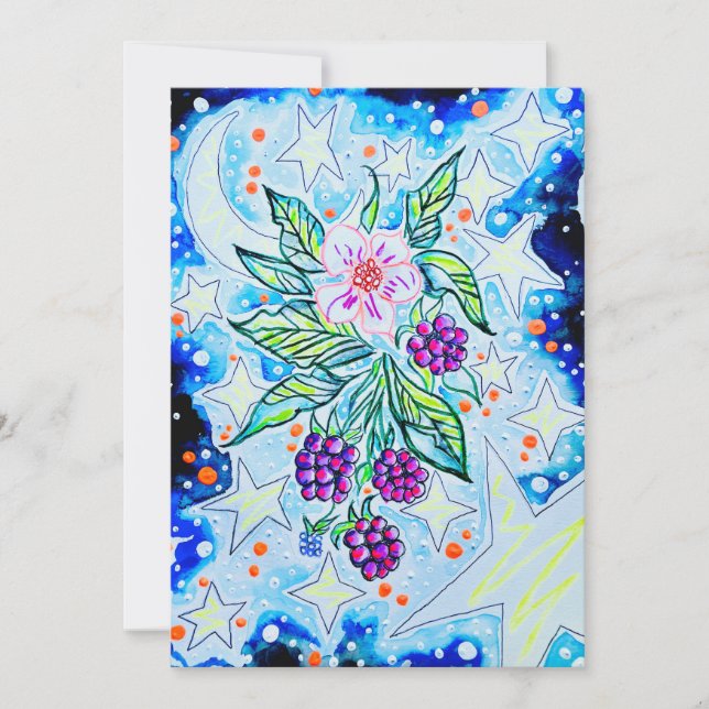 Blackberries Greeting Invitation (Front)