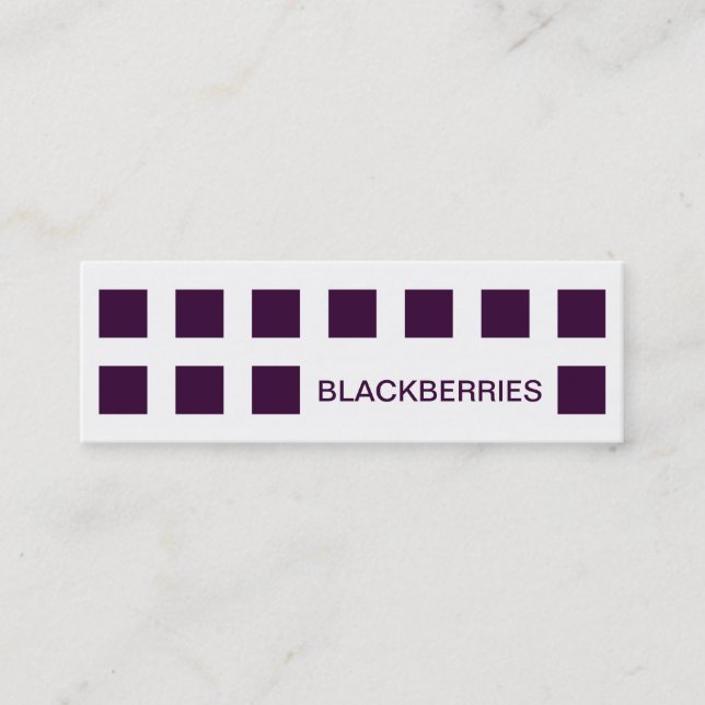 BLACKBERRIES (mod squares) Mini Business Card (Front)