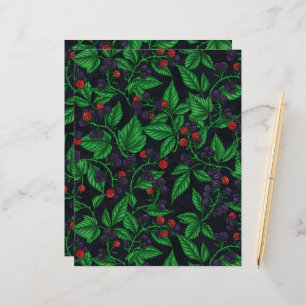 Blackberries on dark gray