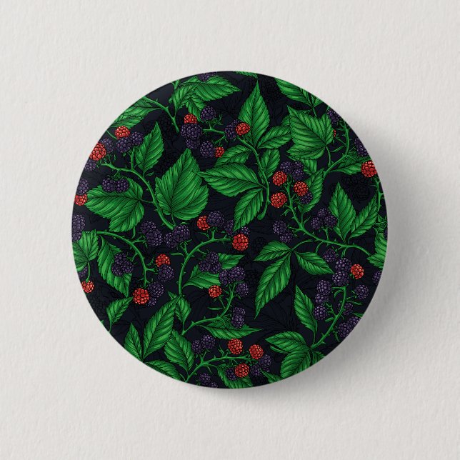 Blackberries on dark gray button (Front)