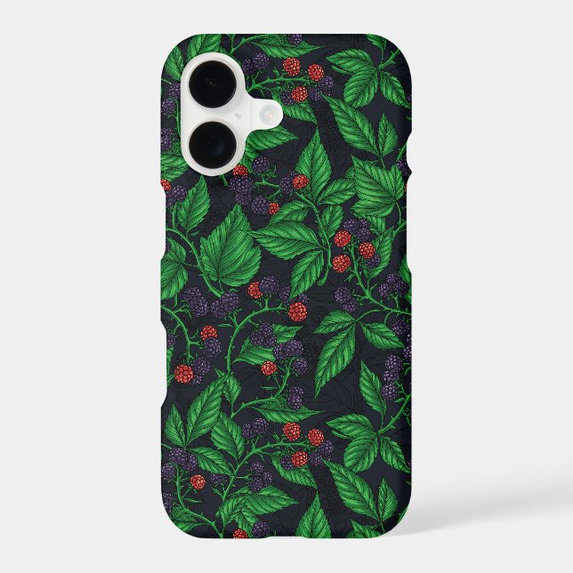Blackberries on dark gray Case-Mate iPhone case (Back)