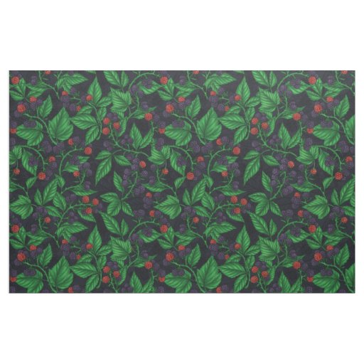 Blackberries on dark gray fabric