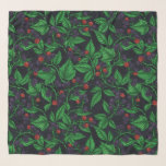 Blackberries on dark gray scarf<br><div class="desc">Hand-drawn vector pattern with blackberry branches</div>