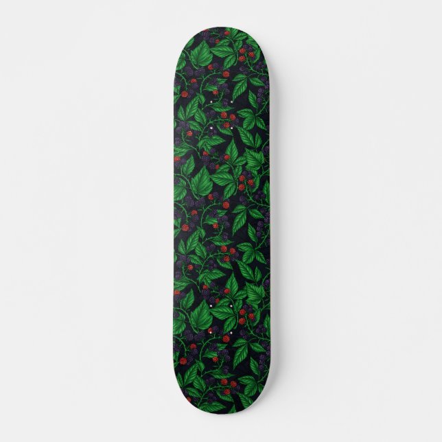 Blackberries on dark gray skateboard (Front)