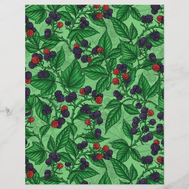 Blackberries on green (Front)