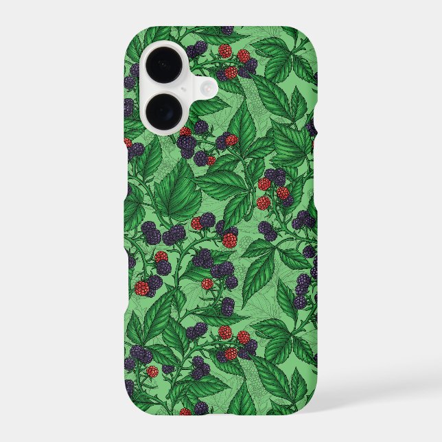 Blackberries on green Case-Mate iPhone case (Back)