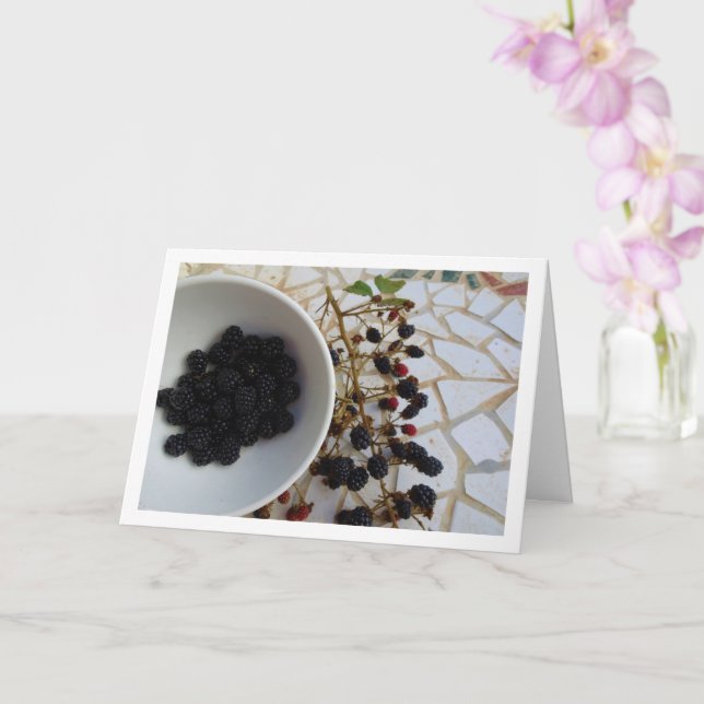 Blackberries on Mosaic Card (Orchid)