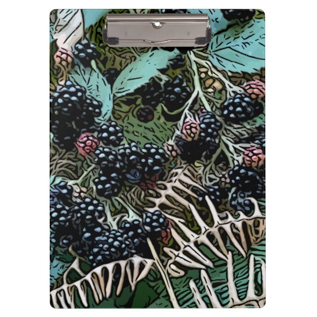 Blackberries on the vine clipboard (Front)