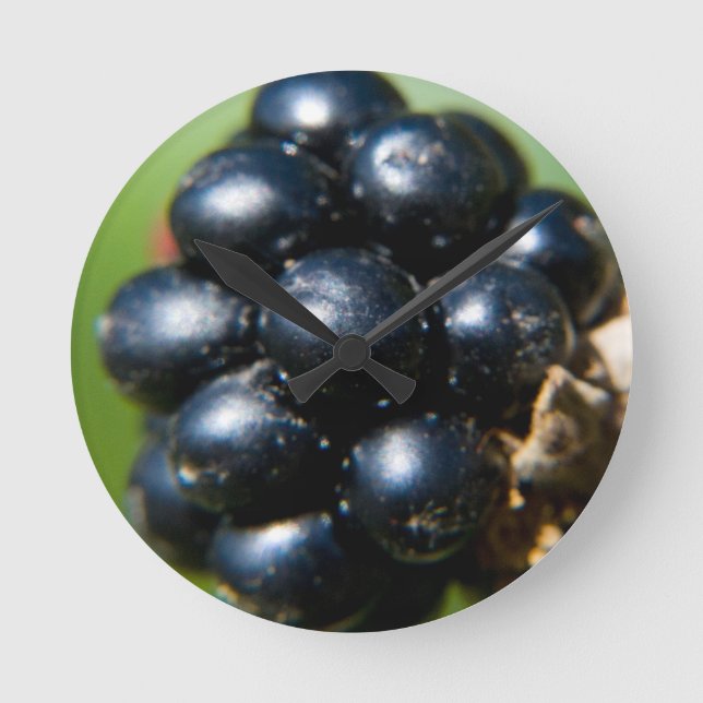 Blackberries Round Clock (Front)