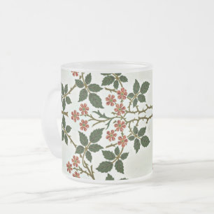 Blackberry, a William Morris pattern, Frosted Glass Coffee Mug