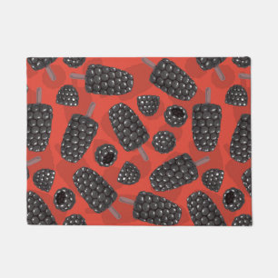 Blackberry and blackberry ice cream pattern doormat