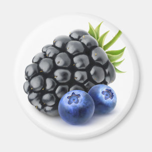 Blackberry and blueberries magnet