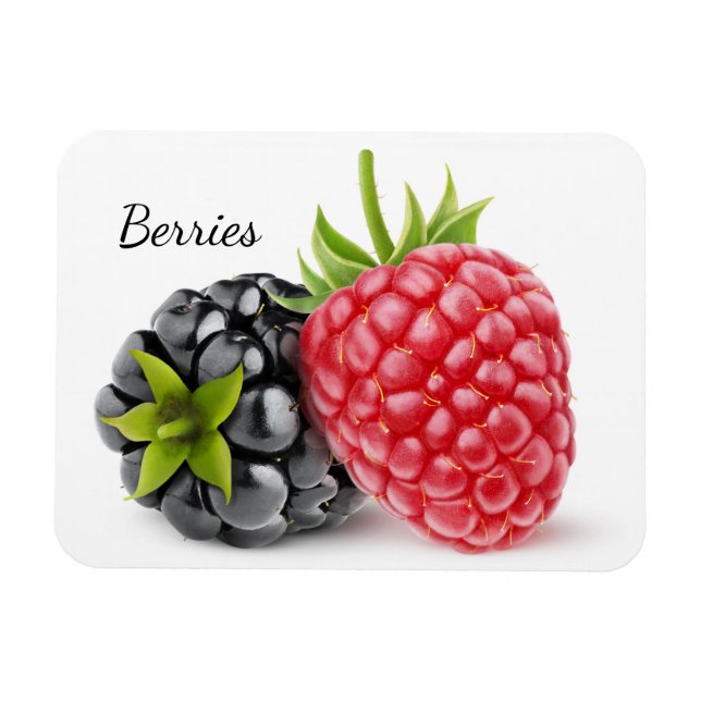 Blackberry and raspberry magnet (Horizontal)