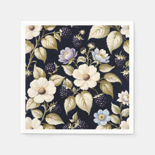 Blackberry & Blooms Napkins