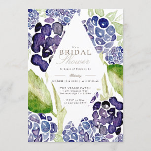 Blackberry Bridal Shower Watercolor Berry Invitation