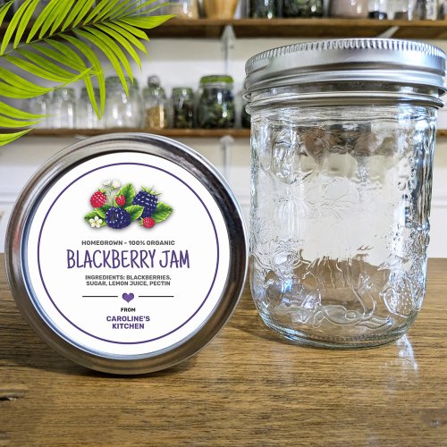 Blackberry Canning Jar Label