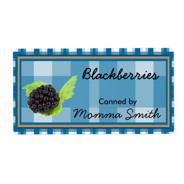 Blackberry Custom Canning Labels (Front)