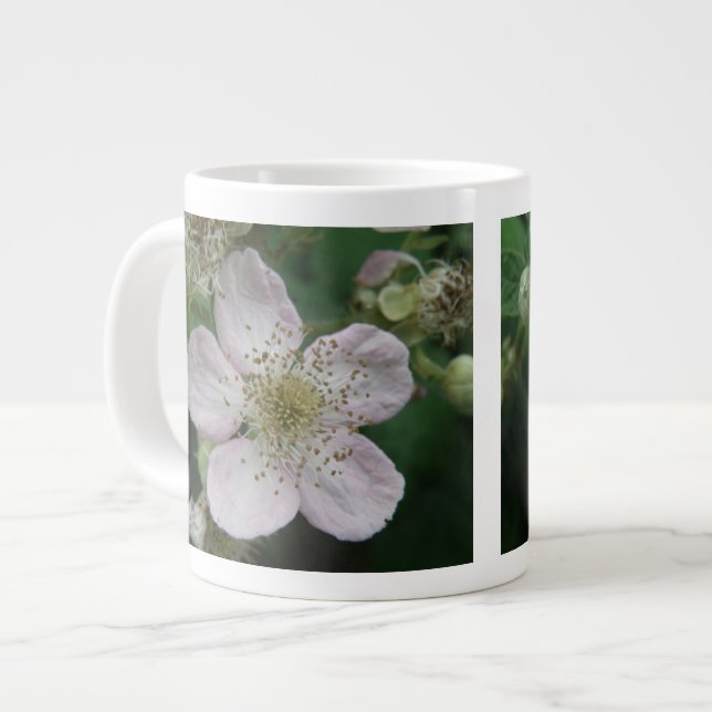 Blackberry Flower Macro Mug (Front Left)