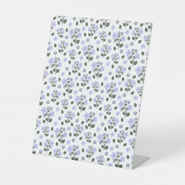 Blackberry flowers, seamless pattern pedestal sign (Front)