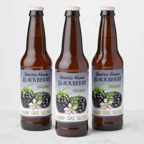 Blackberry Fruit  Beer Bottle Label