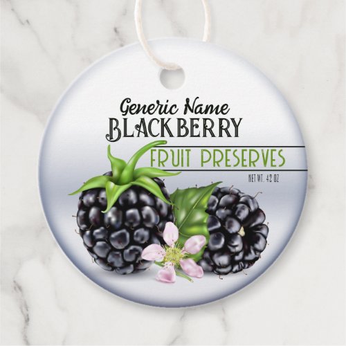 Blackberry Fruit Canning Favor Tags