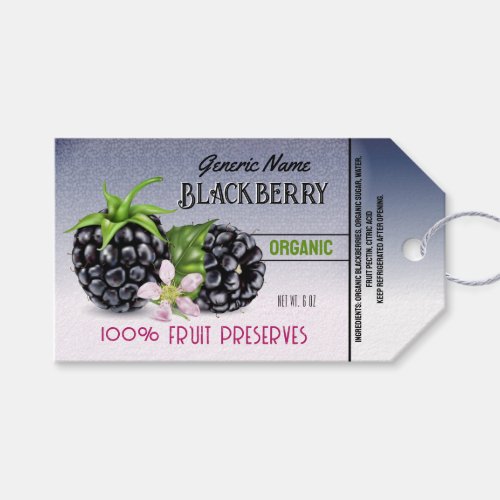 Blackberry Fruit Canning Gift Tags