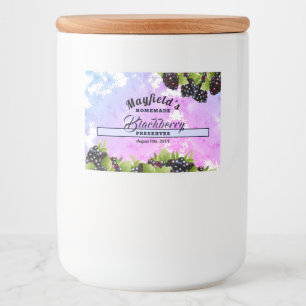 Blackberry Fruit Canning Jam Jar Label