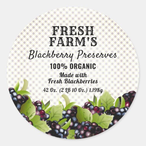 Blackberry Fruit Canning  Jam Label