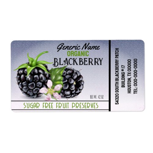 Blackberry Fruit Canning Label