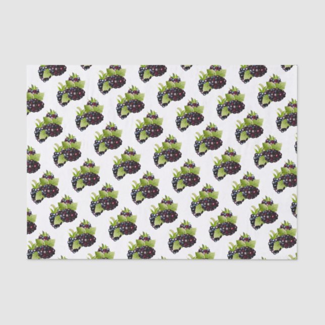 Blackberry Fruit Canning Tissue Paper (Front)
