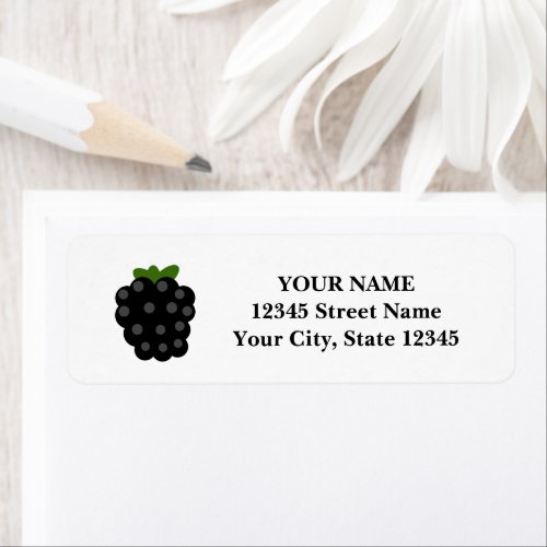 Blackberry fruit icon custom return address labels