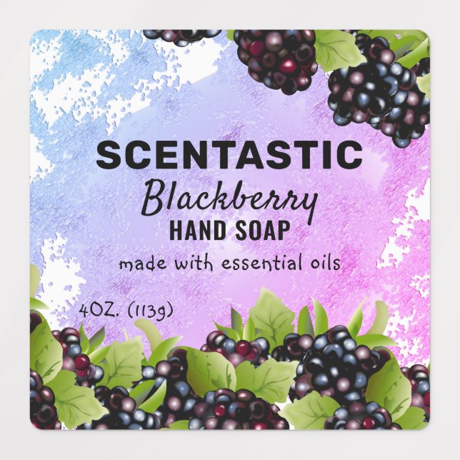Blackberry Fruit Package Labels (Design 1)