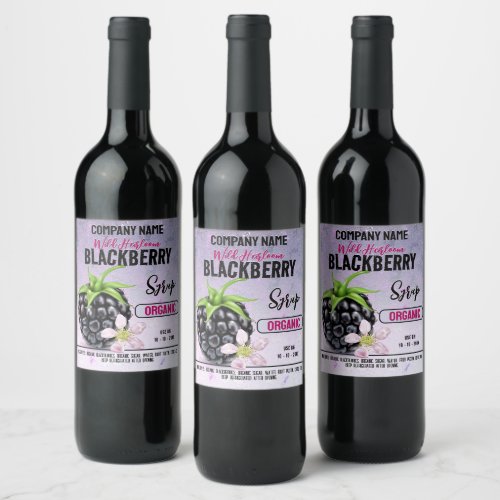 Blackberry Fruit Wine Label