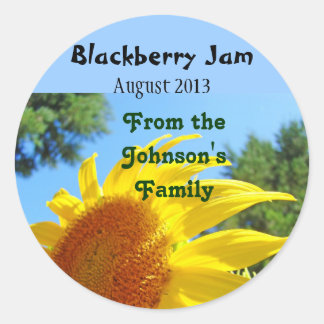 Blackberry Jam canning Labels Stickers Sunflowers