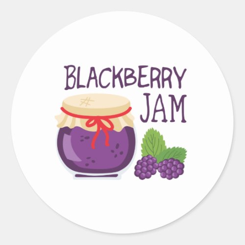 Blackberry Jam Classic Round Sticker