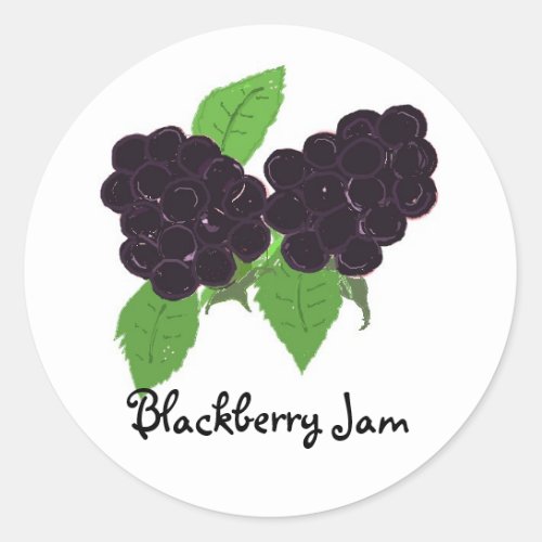Blackberry Jam Classic Round Sticker