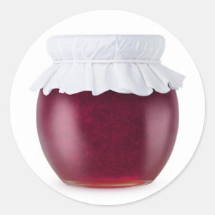 Blackberry jam classic round sticker
