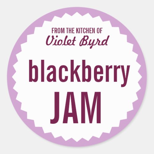 Blackberry Jam Home Canning Label Template