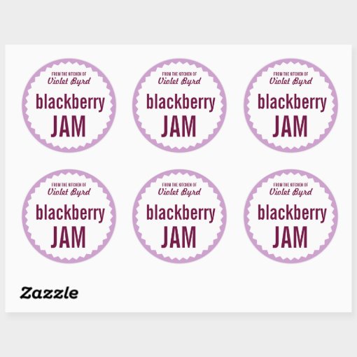 Blackberry Jam Home Canning Label Template Zazzle