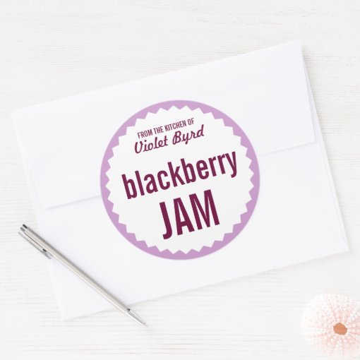 Blackberry Jam Home Canning Label Template Zazzle